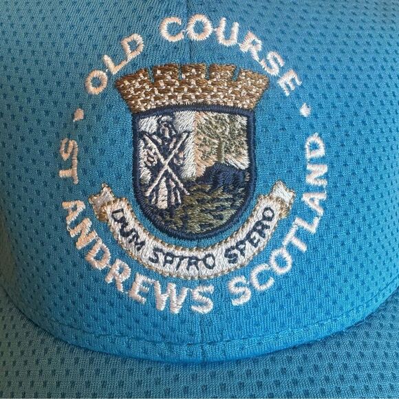 ICON Old Course St Andrews Scotland Golf Cap Blue Performance Mesh NWT - Picture 2 of 6